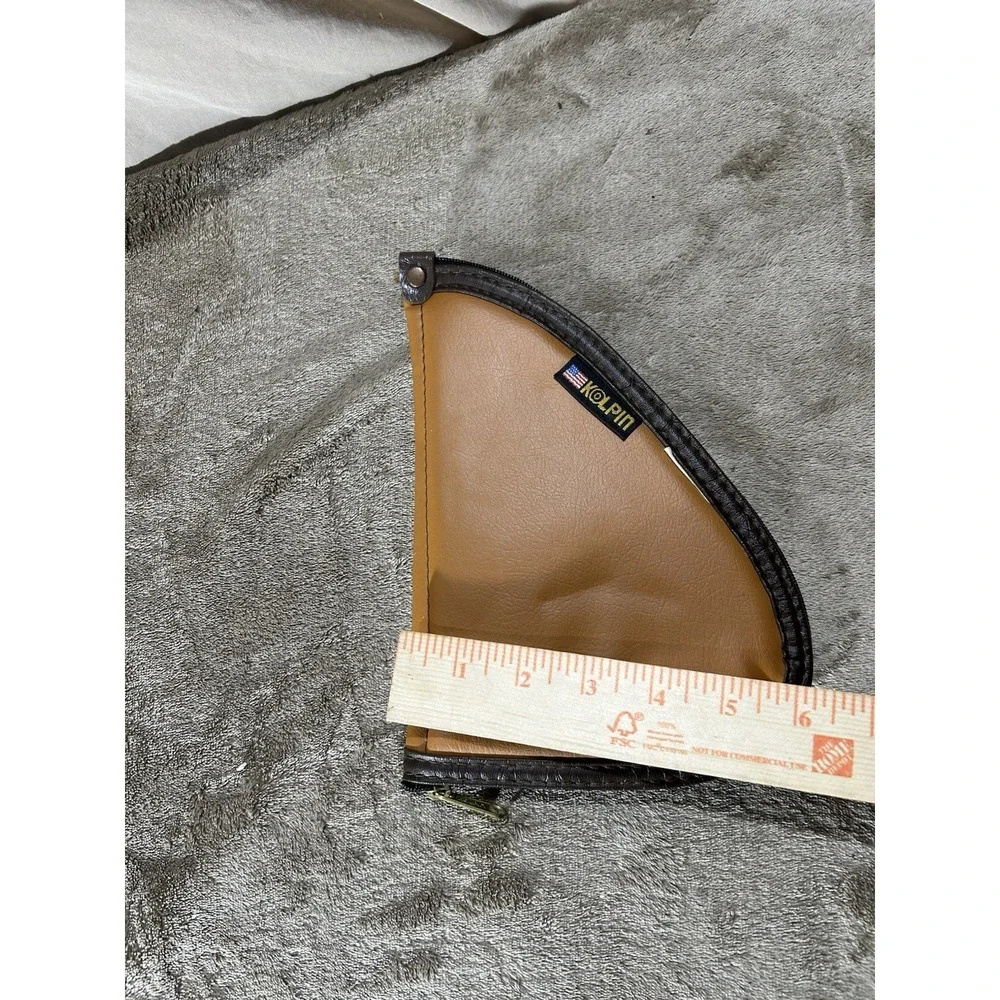 Vintage Kolpin Soft Pistol Rug Handgun Case Tan Brown Padded Made in USA